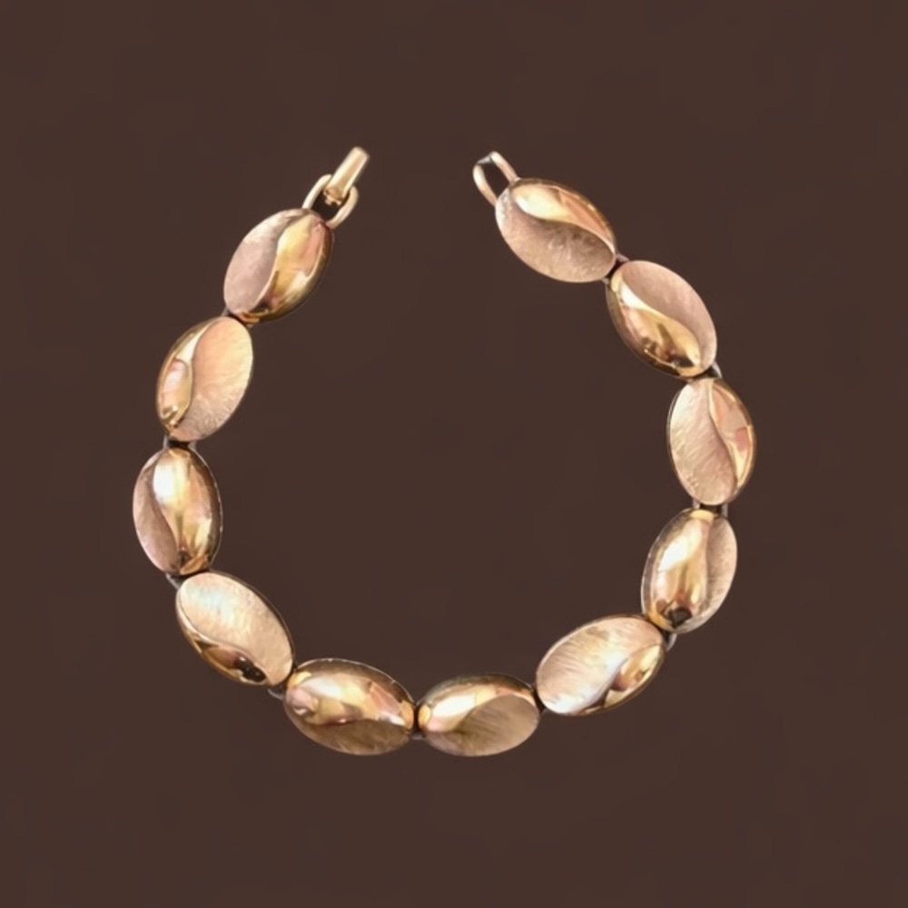 Nina Ricci Vintage Gold Plated Nugget Bracelet